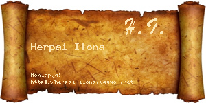 Herpai Ilona névjegykártya