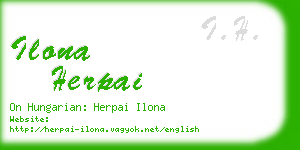 ilona herpai business card